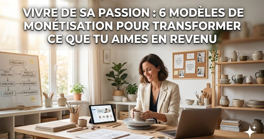 Vivre de sa passion : 6 modèles de monétisation pour transformer ce que tu aimes en revenu